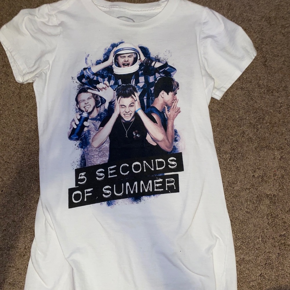 5 Seconds of Summer White Graphic Tee
